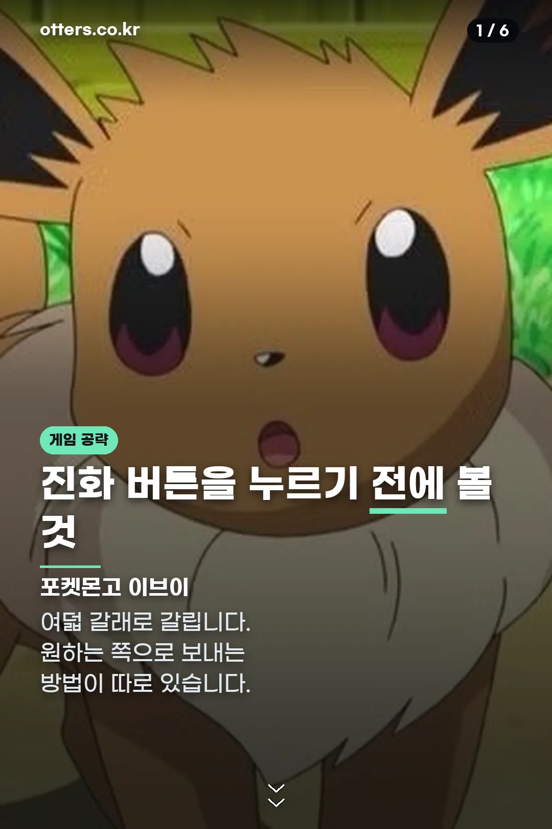 포켓몬고 이브이 진화 표지