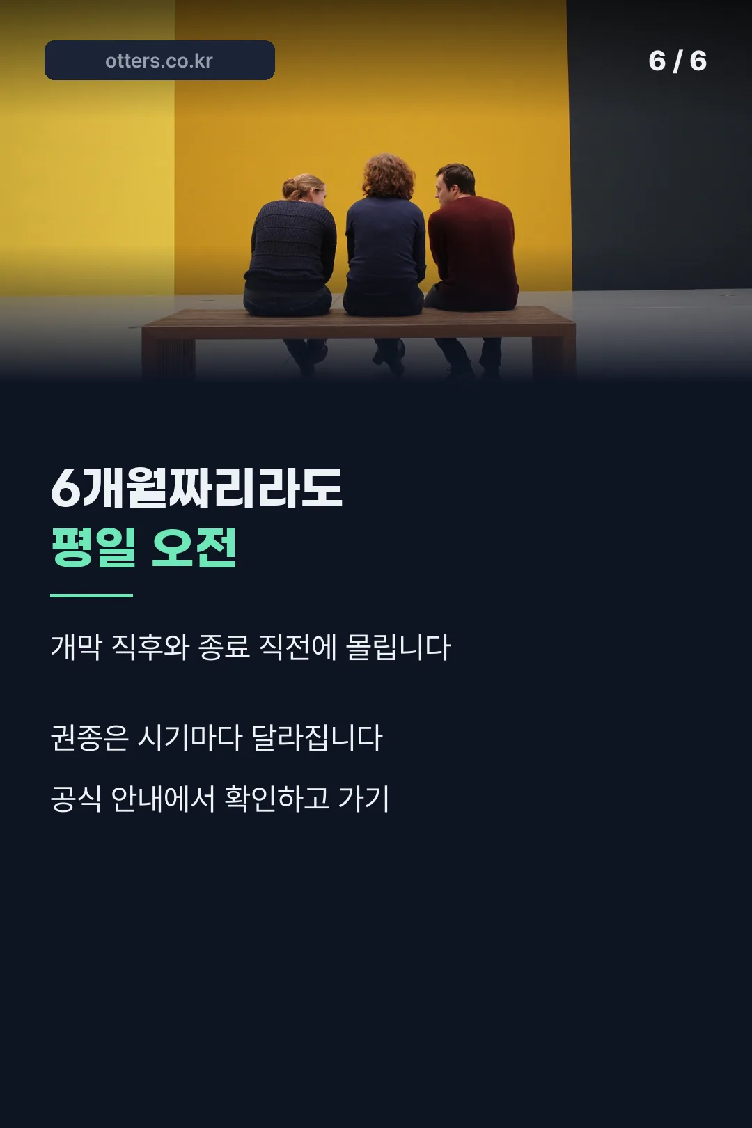 관람 시간대 마무리