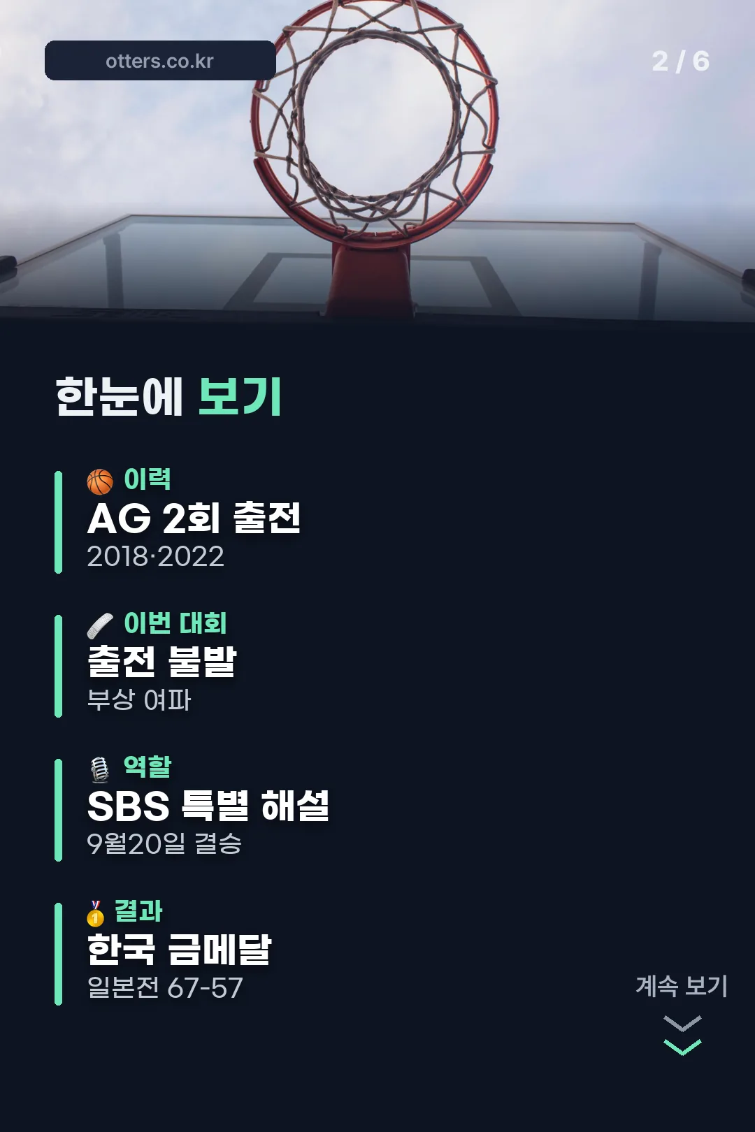 이력·결과 한눈에 보기