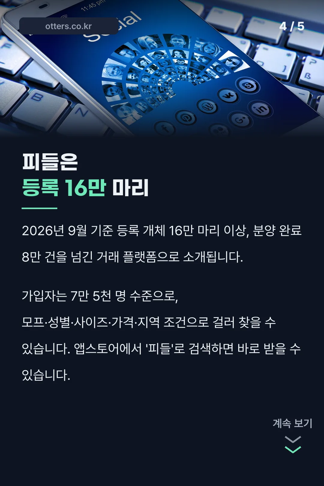 피들 플랫폼 등록 현황