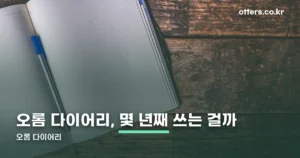 오롬 다이어리 — 10월에 찾는다면 2027년형을 봐야 합니다