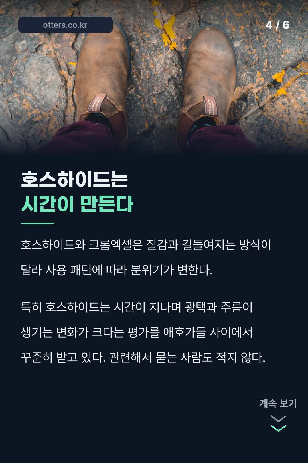 호스하이드 가죽 특징